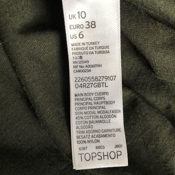 TOPSHOP scalloped fringe short sleeve top - Picture 5 of 5